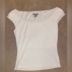 H&M - BALLERINA-NECKLINE WHITE TOP